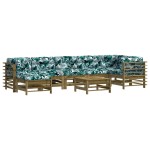 vidaXL Set mobilier de grădină cu perne, 8 piese, lemn de pin tratat vidaXL Set mobilier de grădină cu perne, 8 piese, lemn de pin tratat