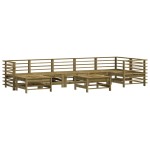vidaXL Set mobilier de grădină cu perne, 8 piese, lemn de pin tratat vidaXL Set mobilier de grădină cu perne, 8 piese, lemn de pin tratat