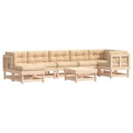 vidaXL Set mobilier de grădină cu perne, 8 piese, lemn masiv vidaXL Set mobilier de grădină cu perne, 8 piese, lemn masiv