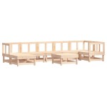 vidaXL Set mobilier de grădină cu perne, 8 piese, lemn masiv vidaXL Set mobilier de grădină cu perne, 8 piese, lemn masiv