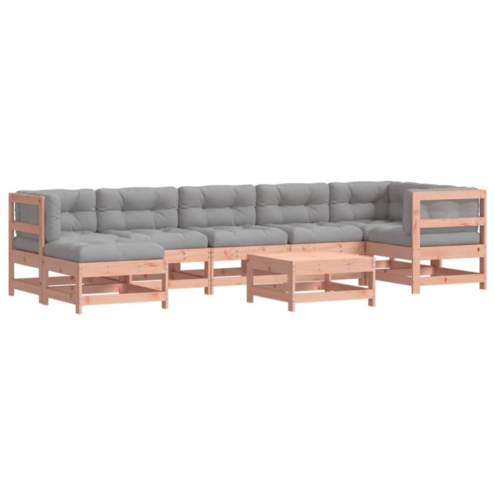 vidaXL Set mobilier de grădină cu perne, 8 piese, lemn masiv douglas