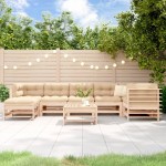 vidaXL Set mobilier de grădină cu perne, 8 piese, lemn masiv vidaXL Set mobilier de grădină cu perne, 8 piese, lemn masiv