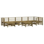 vidaXL Set mobilier de grădină cu perne, 8 piese, lemn de pin tratat vidaXL Set mobilier de grădină cu perne, 8 piese, lemn de pin tratat