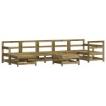 vidaXL Set mobilier de grădină cu perne, 8 piese, lemn de pin tratat vidaXL Set mobilier de grădină cu perne, 8 piese, lemn de pin tratat