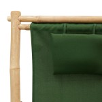 vidaXL Scaun pliabil, verde, bambus și pânză vidaXL Scaun pliabil, verde, bambus și pânză