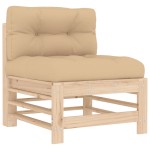 vidaXL Set mobilier relaxare de grădină & perne 6 piese lemn masiv pin vidaXL Set mobilier relaxare de grădină & perne 6 piese lemn masiv pin