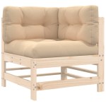 vidaXL Set mobilier relaxare de grădină & perne 6 piese lemn masiv pin vidaXL Set mobilier relaxare de grădină & perne 6 piese lemn masiv pin