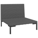 vidaXL Canapele de grădină cu perne semi-rotunde, 2 buc., poliratan vidaXL Canapele de grădină cu perne semi-rotunde, 2 buc., poliratan