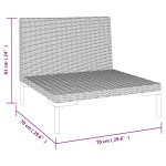 vidaXL Canapele de grădină cu perne semi-rotunde, 2 buc., poliratan vidaXL Canapele de grădină cu perne semi-rotunde, 2 buc., poliratan