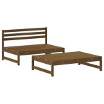 vidaXL Set mobilier grădină cu perne, 2 piese, maro miere lemn masiv