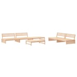 vidaXL Set mobilier relaxare de grădină & perne 6 piese lemn masiv pin vidaXL Set mobilier relaxare de grădină & perne 6 piese lemn masiv pin