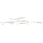 vidaXL Set mobilier relaxare grădină&perne 6 piese alb lemn masiv pin