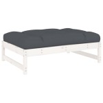 vidaXL Set mobilier relaxare grădină&perne 6 piese alb lemn masiv pin