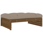 vidaXL Set mobilier grădină cu perne, 2 piese, maro miere lemn masiv