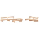 vidaXL Set mobilier relaxare de grădină & perne 6 piese lemn masiv pin vidaXL Set mobilier relaxare de grădină & perne 6 piese lemn masiv pin