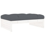 vidaXL Set mobilier relaxare grădină&perne 6 piese alb lemn masiv pin vidaXL Set mobilier relaxare grădină&perne 6 piese alb lemn masiv pin