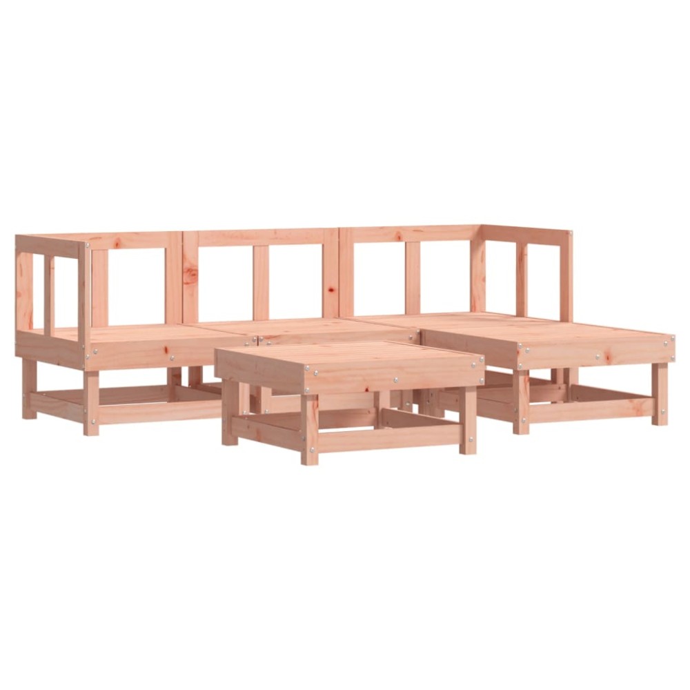 vidaXL Set mobilier relaxare de grădină, 5 piese, lemn masiv douglas