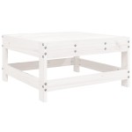 vidaXL Set mobilier relaxare de grădină 5 piese alb lemn masiv de pin vidaXL Set mobilier relaxare de grădină 5 piese alb lemn masiv de pin