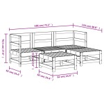 vidaXL Set mobilier relaxare de grădină 5 piese alb lemn masiv de pin vidaXL Set mobilier relaxare de grădină 5 piese alb lemn masiv de pin