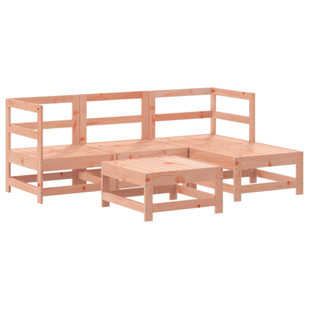 vidaXL Set mobilier relaxare de grădină, 5 piese, lemn masiv douglas