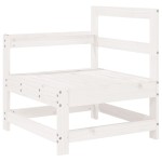 vidaXL Set mobilier relaxare de grădină 5 piese alb lemn masiv de pin vidaXL Set mobilier relaxare de grădină 5 piese alb lemn masiv de pin