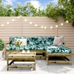 vidaXL Set mobilier relaxare pentru grădină 5 piese lemn de pin tratat vidaXL Set mobilier relaxare pentru grădină 5 piese lemn de pin tratat