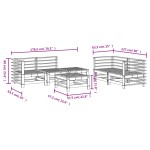 vidaXL Set mobilier de grădină, 6 piese, alb, lemn masiv pin vidaXL Set mobilier de grădină, 6 piese, alb, lemn masiv pin