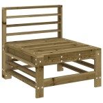 vidaXL Set mobilier relaxare de grădină, 6 piese, lemn de pin tratat