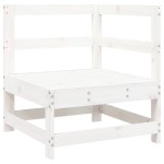 vidaXL Set mobilier relaxare grădină, 8 piese, alb, lemn masiv de pin