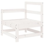vidaXL Set mobilier relaxare grădină, 8 piese, alb, lemn masiv de pin