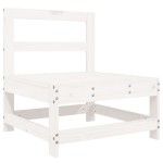 vidaXL Set mobilier relaxare grădină, 8 piese, alb, lemn masiv de pin