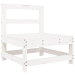 vidaXL Set mobilier relaxare grădină, 8 piese, alb, lemn masiv de pin