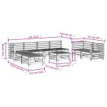 vidaXL Set mobilier grădină, 9 piese, lemn masiv de pin vidaXL Set mobilier grădină, 9 piese, lemn masiv de pin