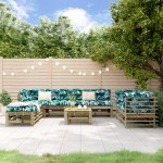 vidaXL Set mobilier de grădină, 9 piese, lemn de pin tratat vidaXL Set mobilier de grădină, 9 piese, lemn de pin tratat