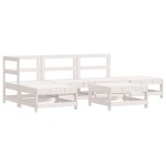 vidaXL Set mobilier de grădină, 6 piese, alb, lemn masiv pin vidaXL Set mobilier de grădină, 6 piese, alb, lemn masiv pin