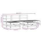 vidaXL Set mobilier de grădină, 6 piese, alb, lemn masiv pin vidaXL Set mobilier de grădină, 6 piese, alb, lemn masiv pin