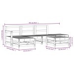 vidaXL Set mobilier relaxare grădină, 6 piese, lemn masiv Douglas