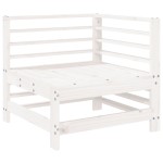vidaXL Set mobilier de grădină, 6 piese, alb, lemn masiv pin