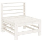 vidaXL Set mobilier de grădină, 6 piese, alb, lemn masiv pin