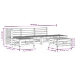 vidaXL Set mobilier de grădină, 6 piese, alb, lemn masiv pin vidaXL Set mobilier de grădină, 6 piese, alb, lemn masiv pin