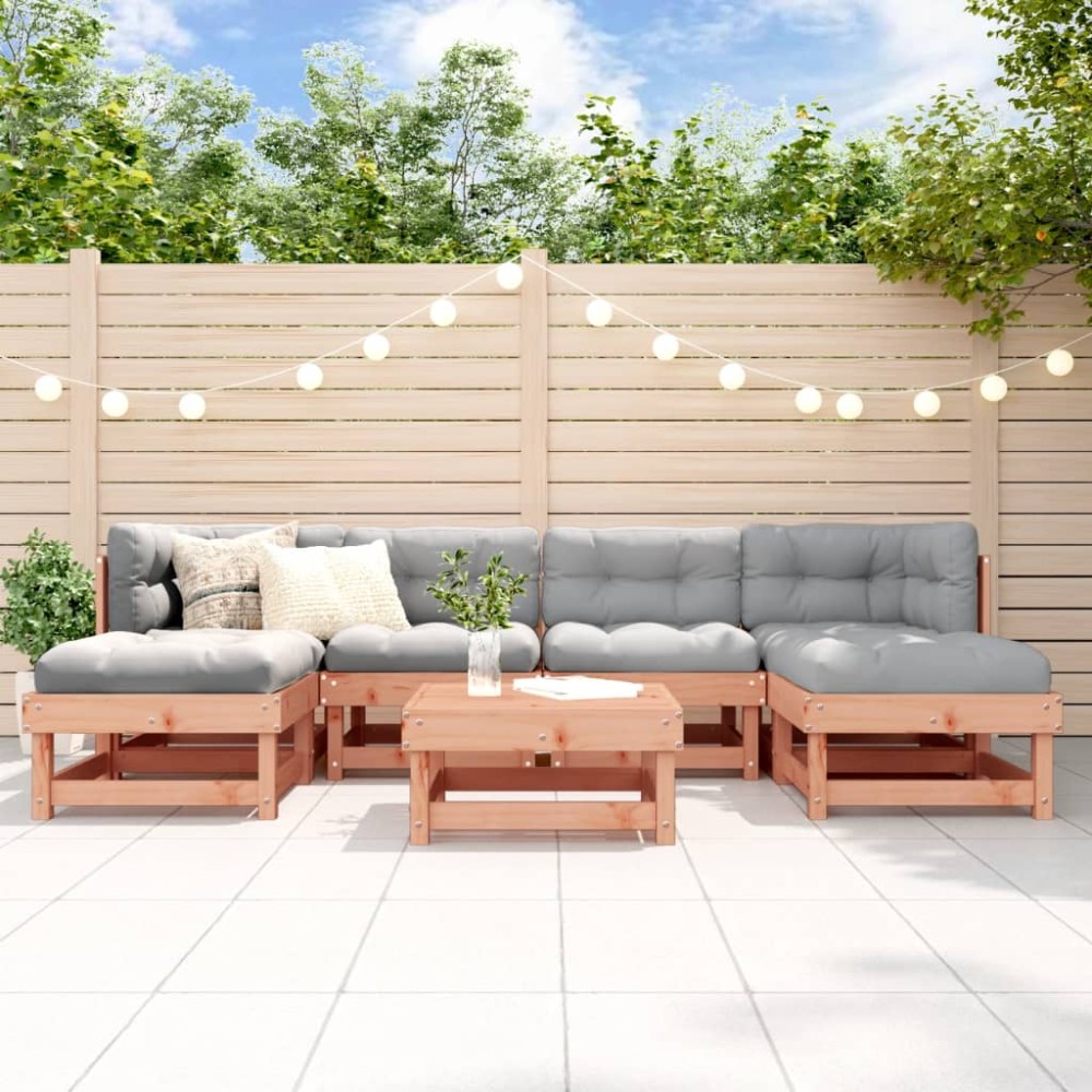 vidaXL Set mobilier de grădină, 7 piese, lemn masiv douglas