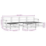 vidaXL Set mobilier de grădină, 7 piese, alb, lemn masiv de pin