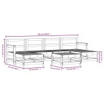 vidaXL Set mobilier de grădină, 7 piese, lemn masiv de pin