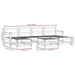 vidaXL Set mobilier de grădină, 7 piese, alb, lemn masiv de pin