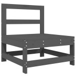 vidaXL Set mobilier de grădină, 7 piese, gri, lemn masiv de pin