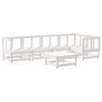 vidaXL Set mobilier de grădină, 6 piese, alb, lemn masiv pin vidaXL Set mobilier de grădină, 6 piese, alb, lemn masiv pin