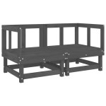 vidaXL Set mobilier relexare de grădină, 6 piese, gri, lemn masiv pin
