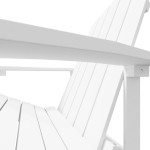 vidaXL Scaun de grădină Adirondack cu suport pentru picioare alb HDPE