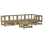 vidaXL Set mobilier relaxare de grădină, 6 piese, lemn de pin tratat