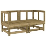 vidaXL Set mobilier relaxare de grădină, 6 piese, lemn de pin tratat